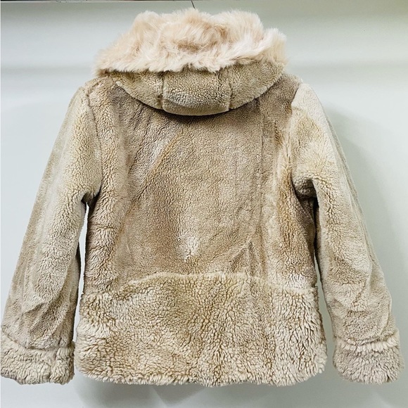 FASHION FAUX FURRED BEIGE ZIPPER HOODIE FOR WOMEN’S - Picture 4 of 8